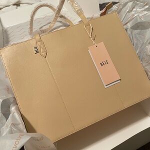 BEIS THE WORK TOTE IN BEIGE